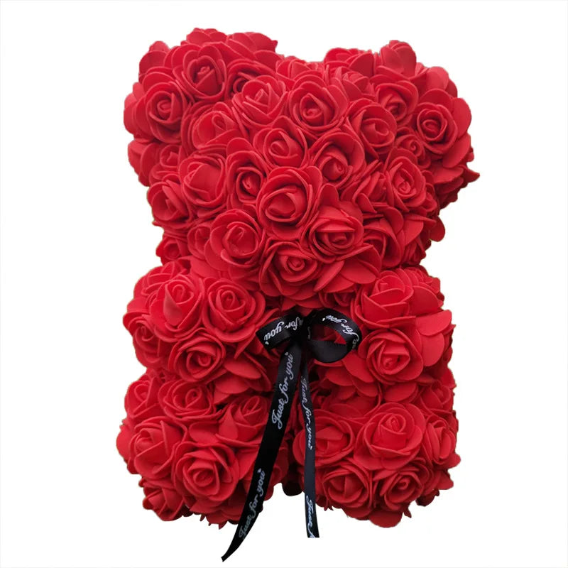 VivaBloom Romantisk Rosebjørn | Elegant Håndlaget Rosebjørn for Kjærlighetsfylte Øyeblikk