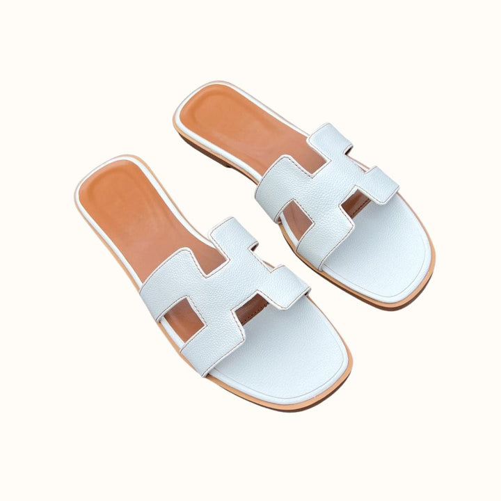 Dame-sandaler med H-profil i vegansk skinn - Komfortable og elegante