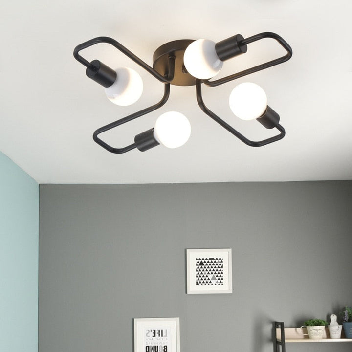 Silva Vintage LED-Taklampe i Industriell Stil for Stuen, Metall, 5 Farger