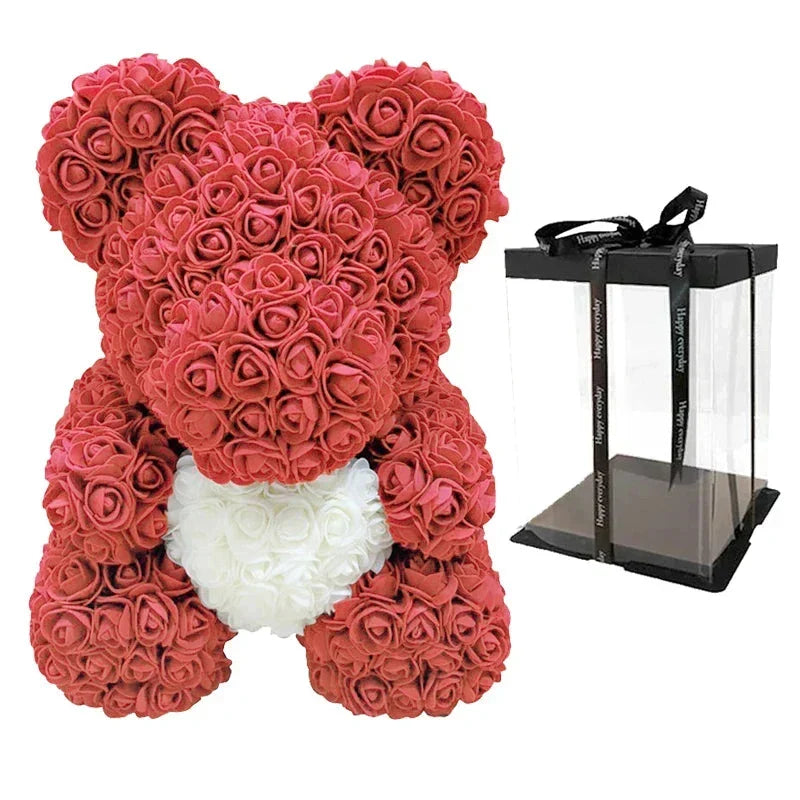 VivaBloom Romantisk Rosebjørn | Elegant Håndlaget Rosebjørn for Kjærlighetsfylte Øyeblikk