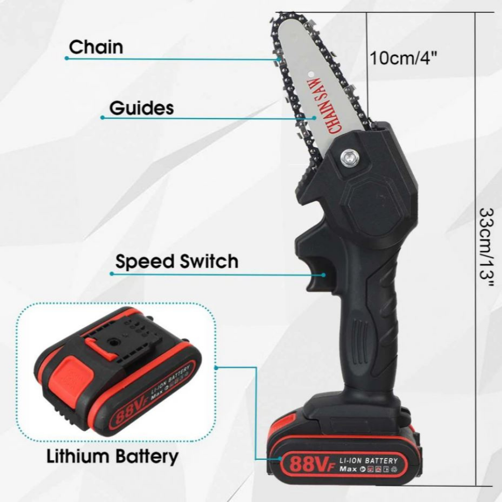 HandyPRO elektrisk batteridrevet motorsag | Kraftig og rask til beskjæring og saging!