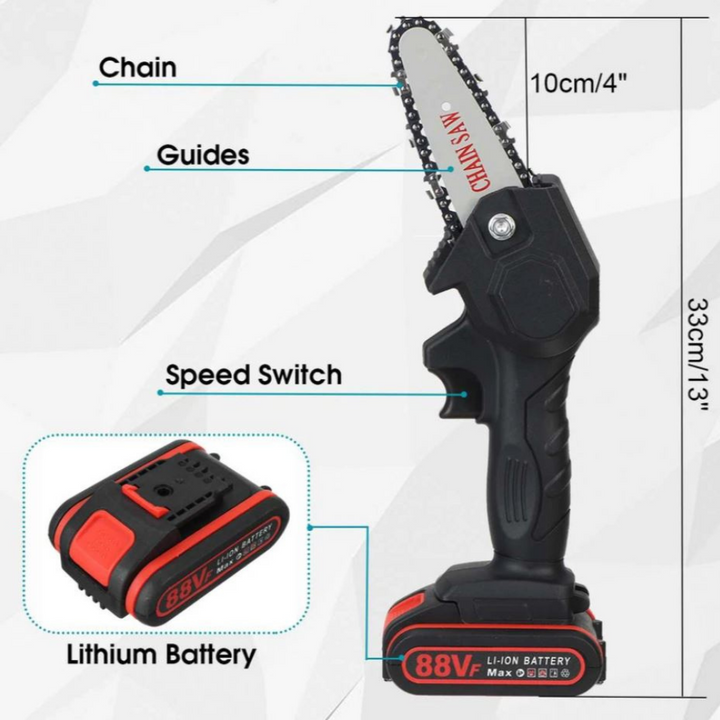 HandyPRO elektrisk batteridrevet motorsag | Kraftig og rask til beskjæring og saging!