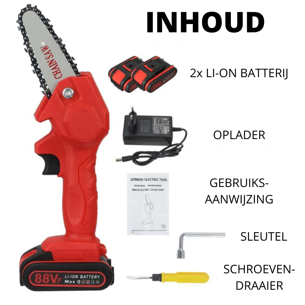 HandyPRO elektrisk batteridrevet motorsag | Kraftig og rask til beskjæring og saging!