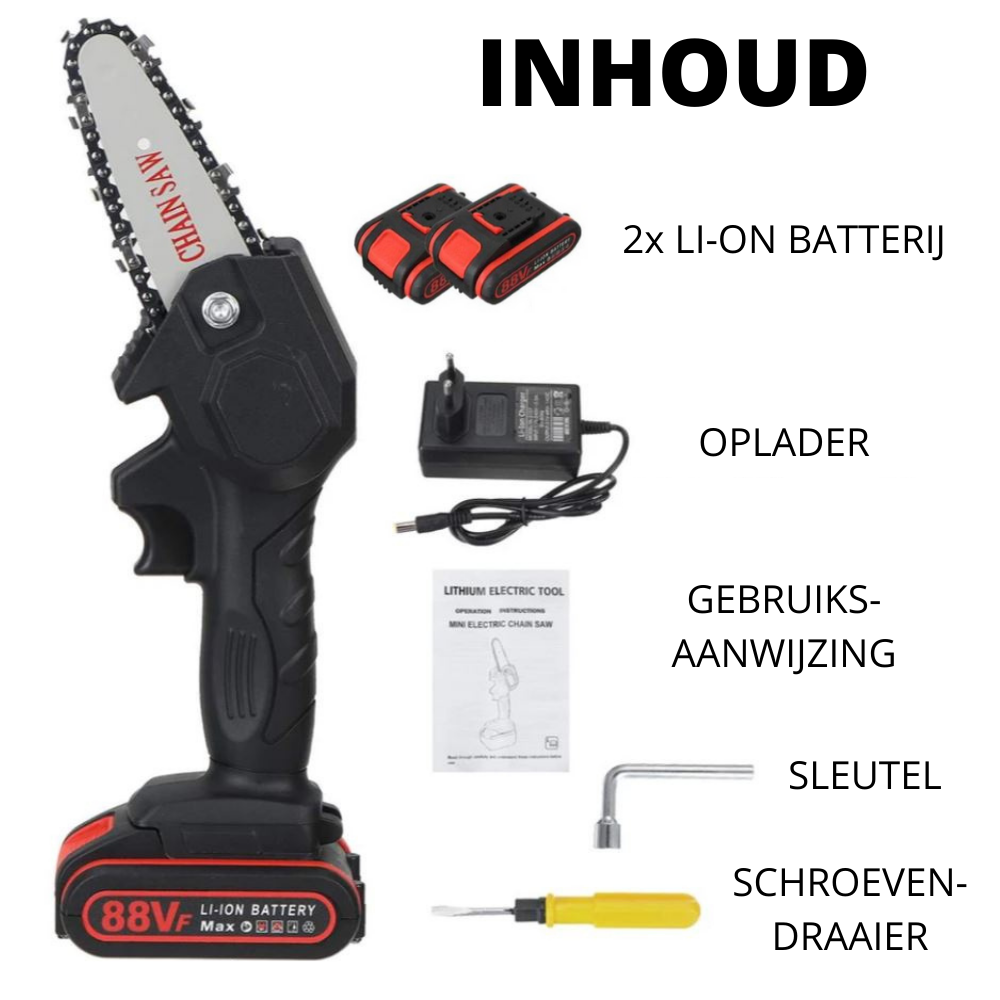 HandyPRO elektrisk batteridrevet motorsag | Kraftig og rask til beskjæring og saging!