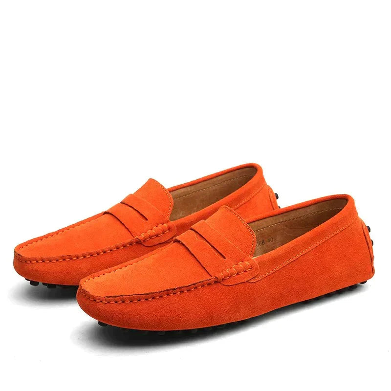 Italiensk-Stil Suede Loafers for Menn