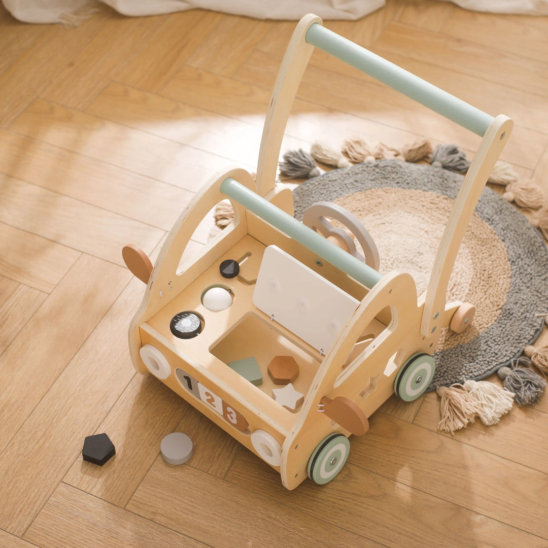 Tregåstol med Montessori Leketilbehør og Speil