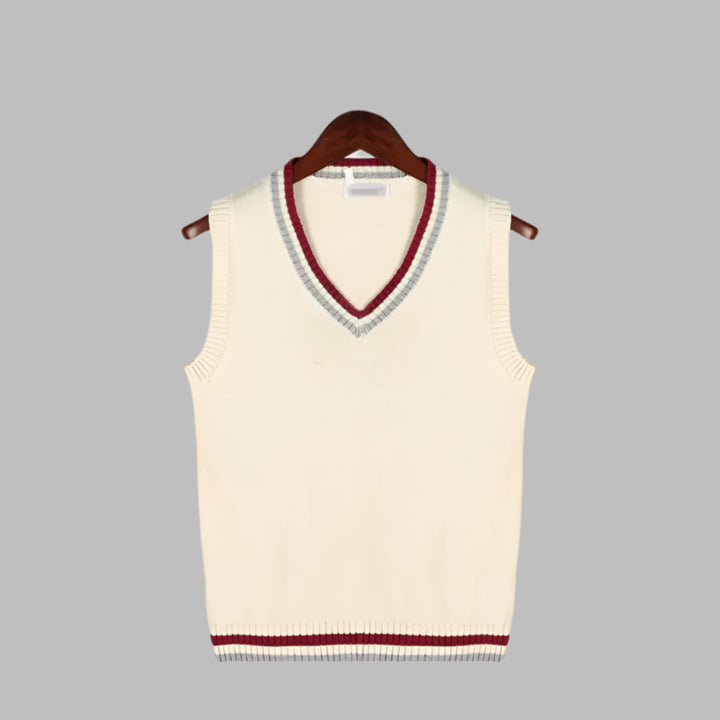 Retro Stripete Preppy Stil Ermeløs Pullover