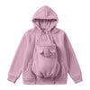 Myk fleece-hettegenser for babybæring med frontlomme