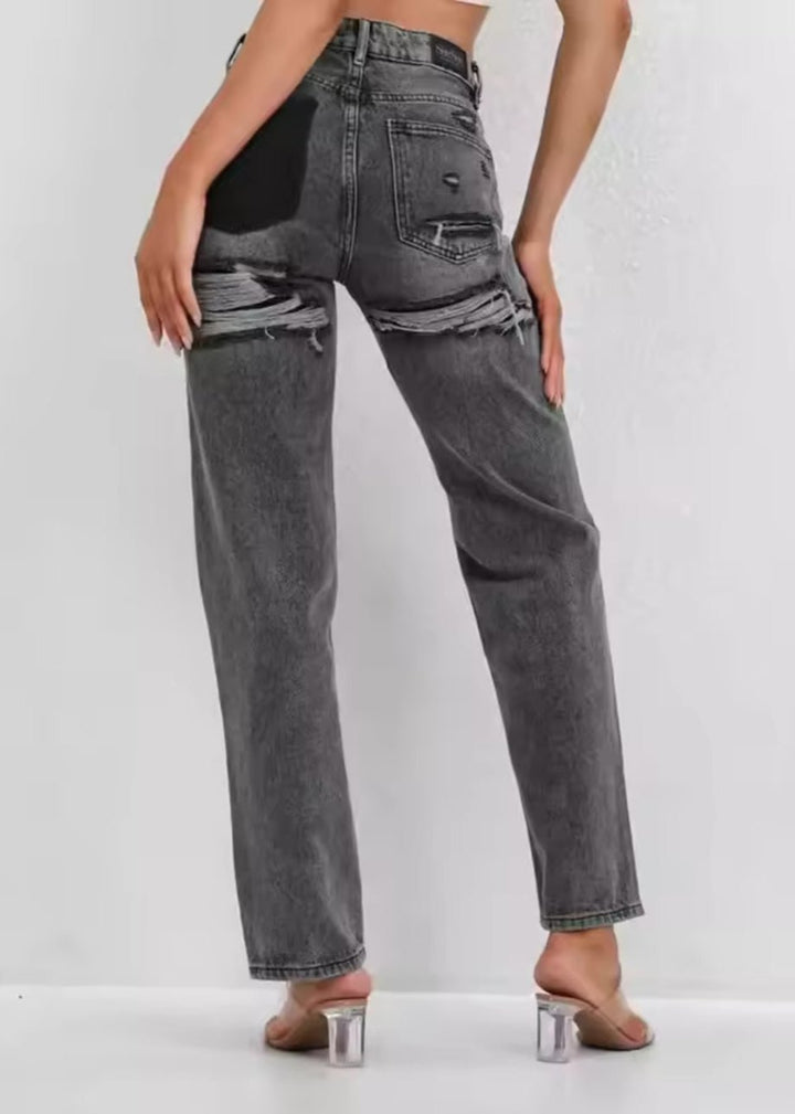 Kvinners Vintage Ripped Jeans