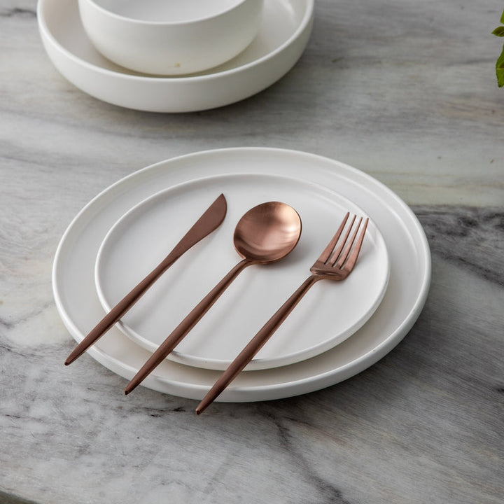 Luxe Bestikksett i Rustfritt Stål – Design i Gullfarge | 24 deler / 48 deler