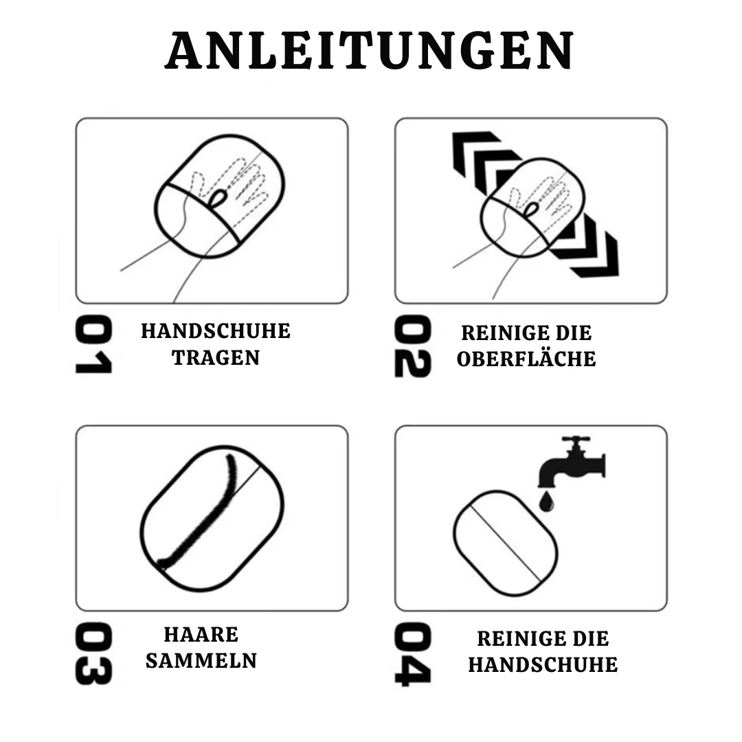 2+2 gratis | FurFree™ | Hansker for fjerning av dyrehår