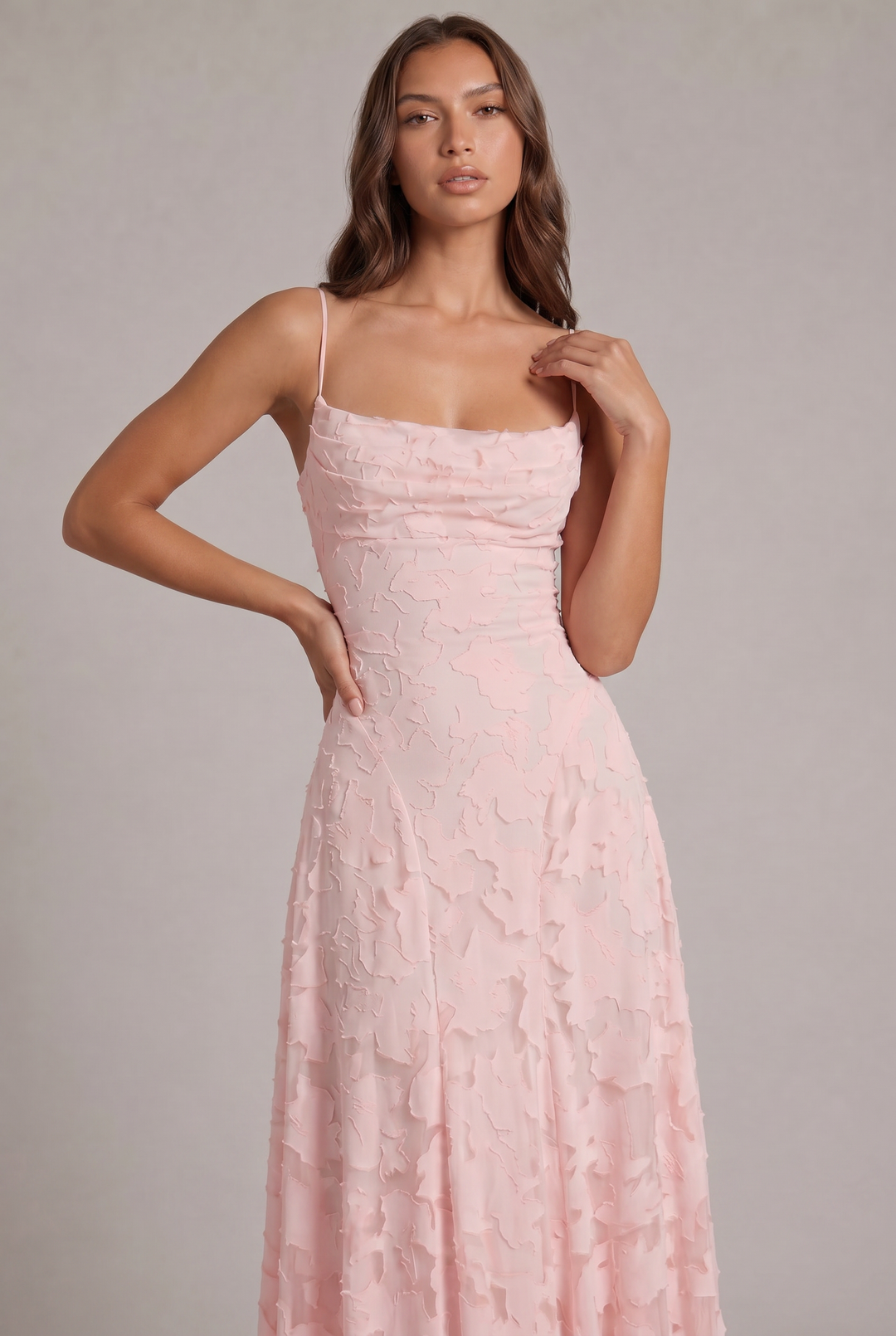 Olivia maxikjole - Elegant aftenkjole med blomstermønster