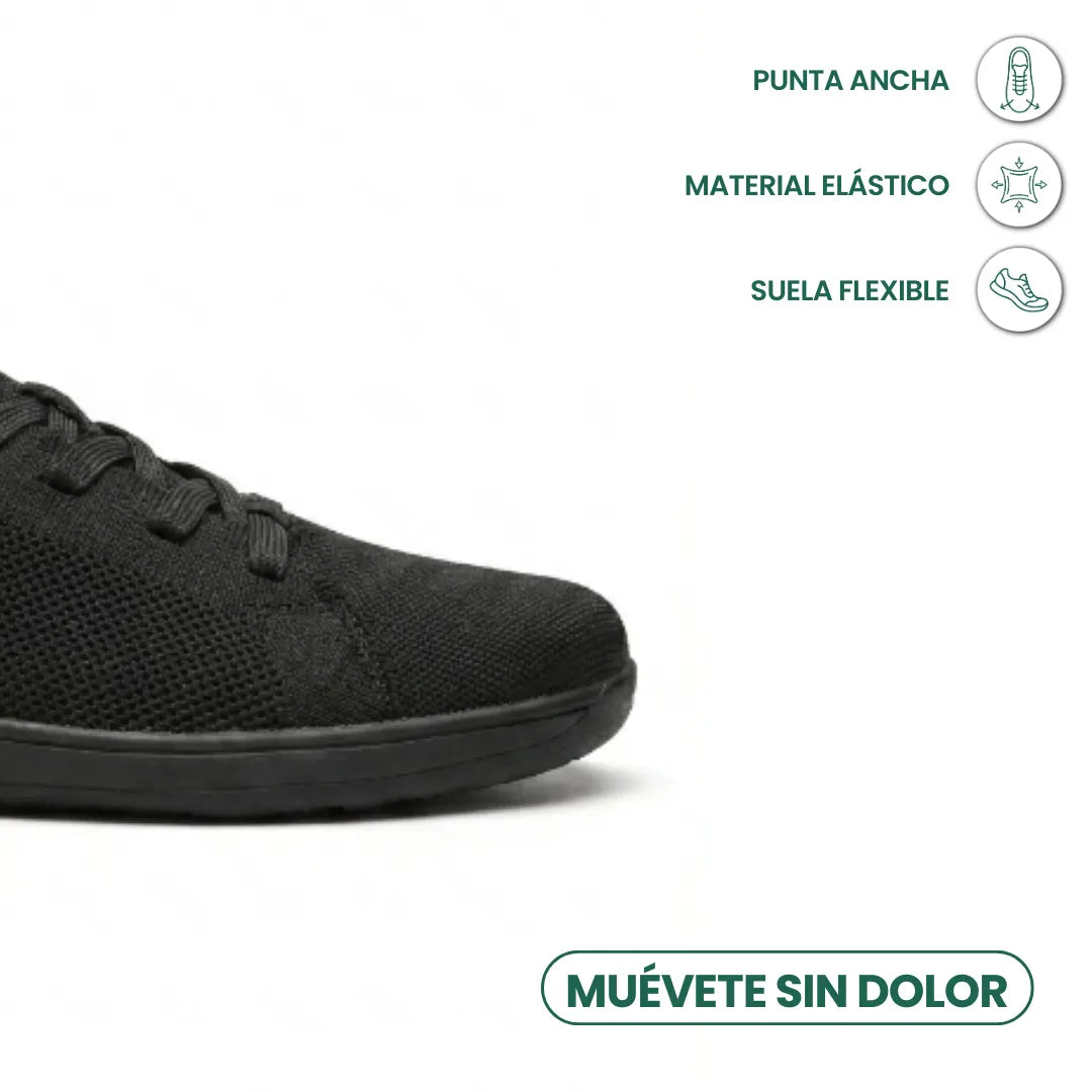Unisex barfotsneakers med bred tåboks og pustende mesh