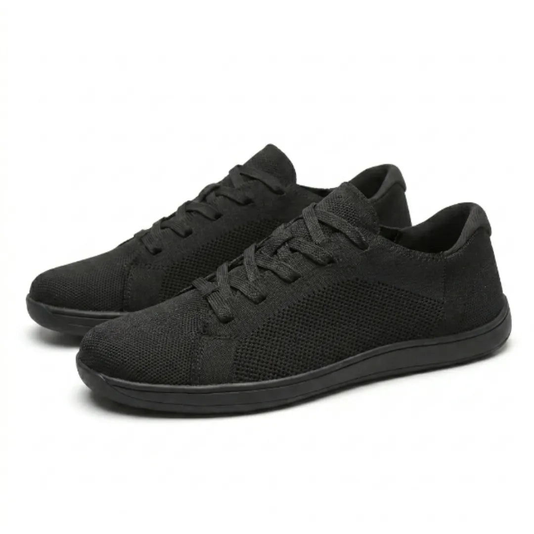 Unisex barfotsneakers med bred tåboks og pustende mesh