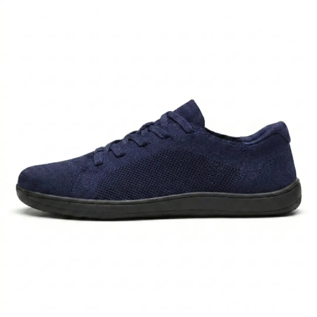Unisex barfotsneakers med bred tåboks og pustende mesh