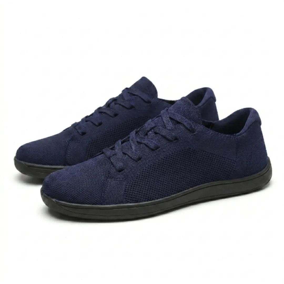 Unisex barfotsneakers med bred tåboks og pustende mesh