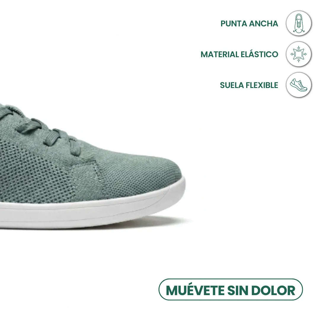 Unisex barfotsneakers med bred tåboks og pustende mesh