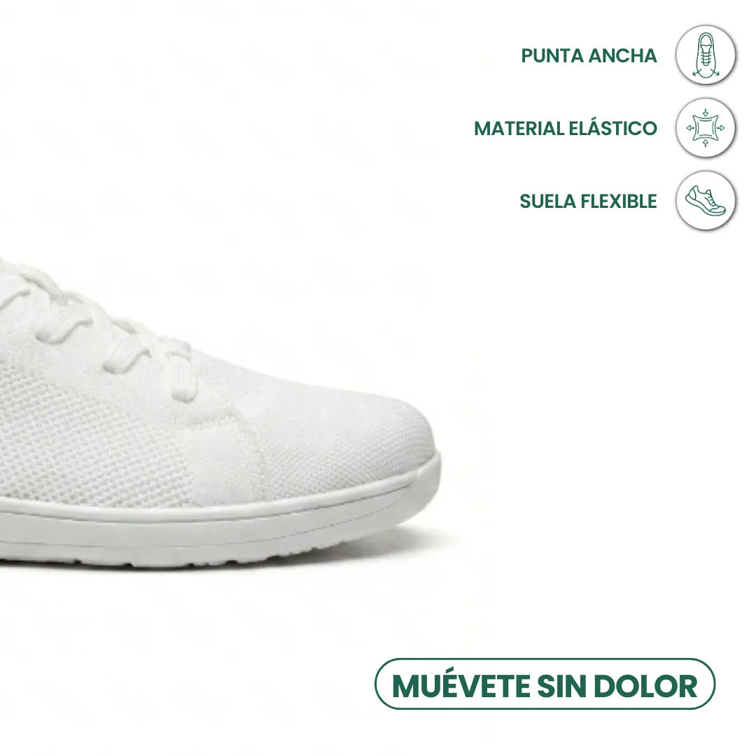 Unisex barfotsneakers med bred tåboks og pustende mesh