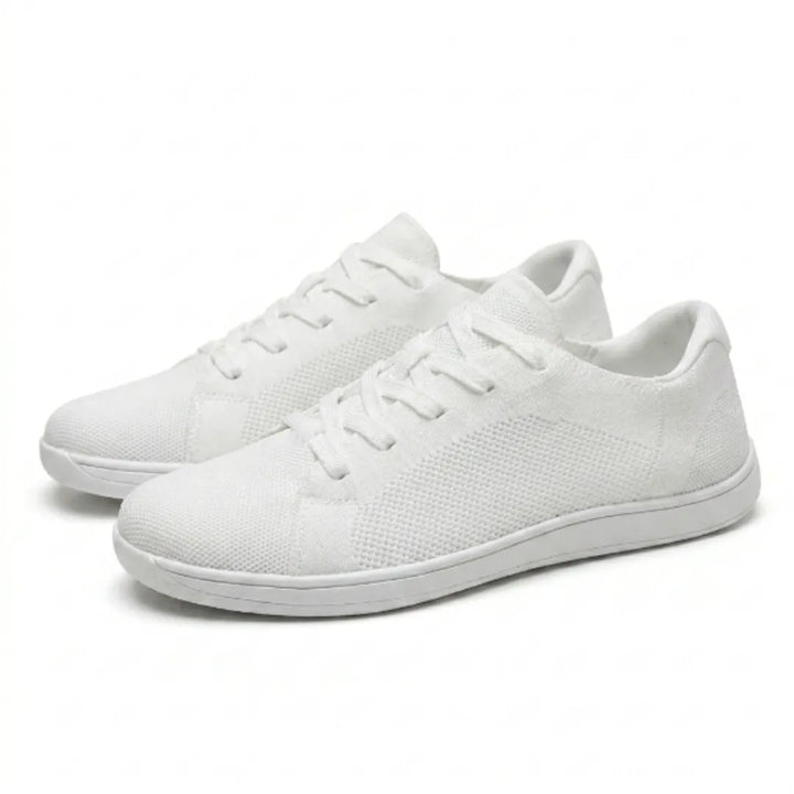 Unisex barfotsneakers med bred tåboks og pustende mesh