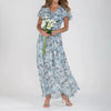 Vintage Blomstertrykk Maxikjole for Kvinner