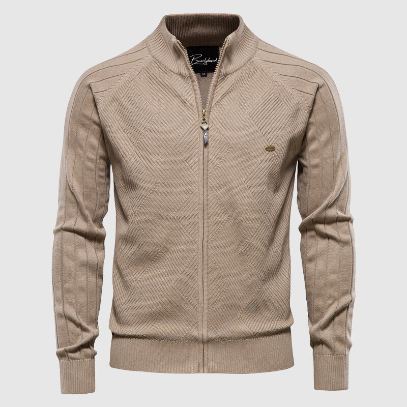 Herre Cotton Full-Zip Cardigan