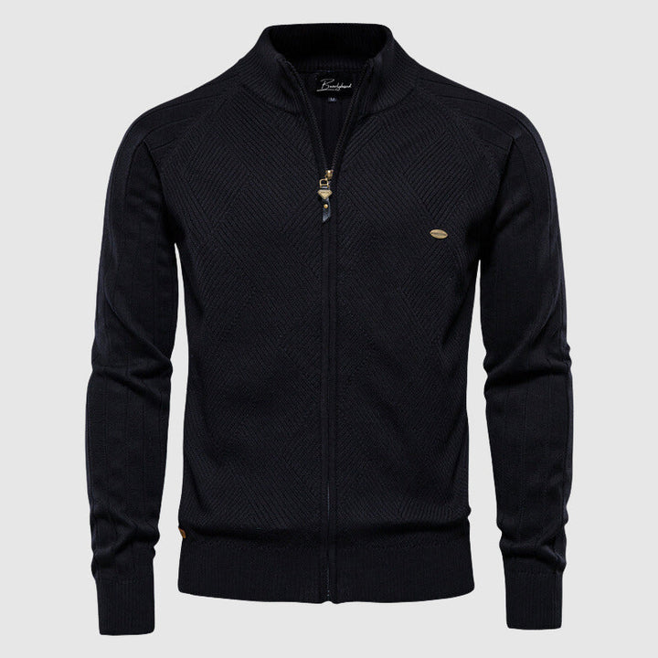 Herre Cotton Full-Zip Cardigan
