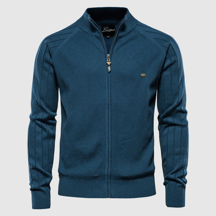 Herre Cotton Full-Zip Cardigan
