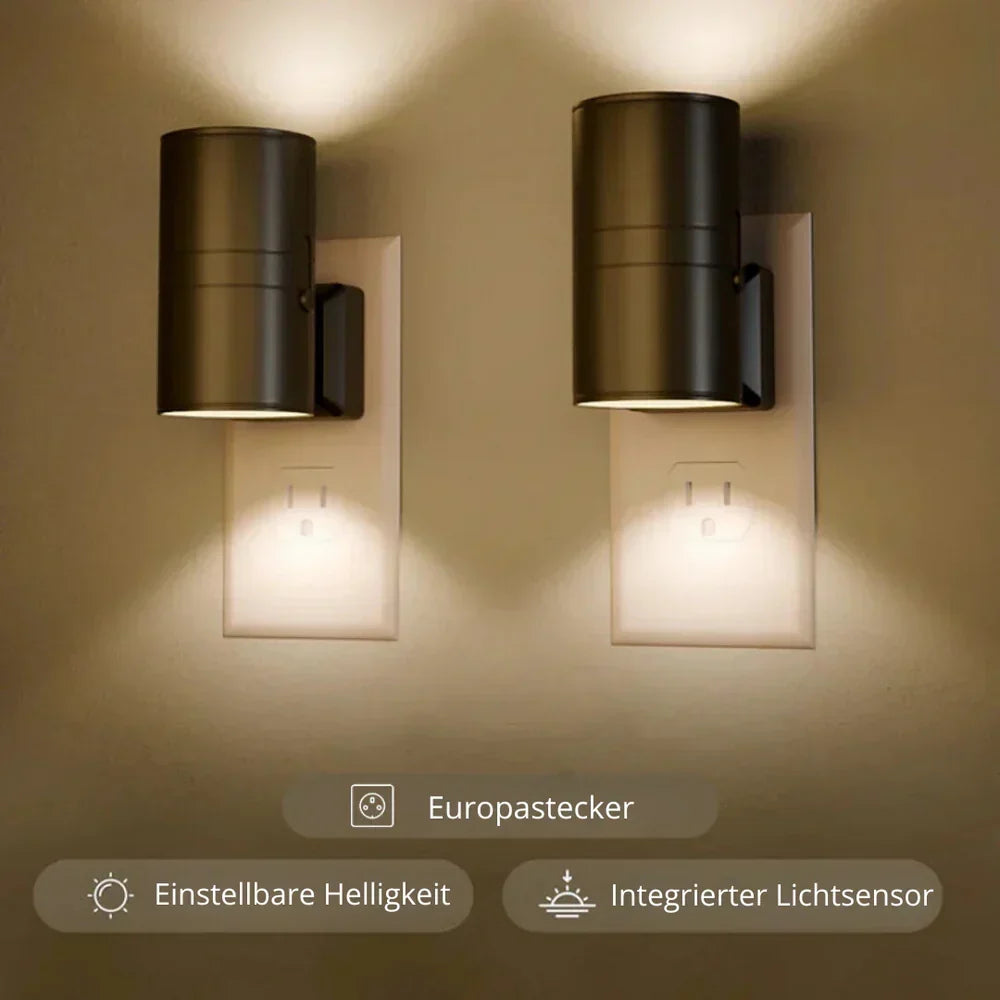 Nattlampe i Bauhaus-design - dimbart LED-lys