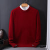 Klassisk Fin Ull-Blanding Menns Pullover