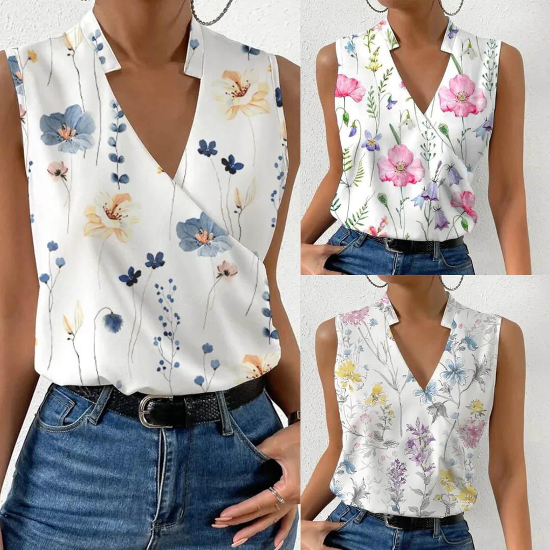 Chic Ermløs Kvinners Top