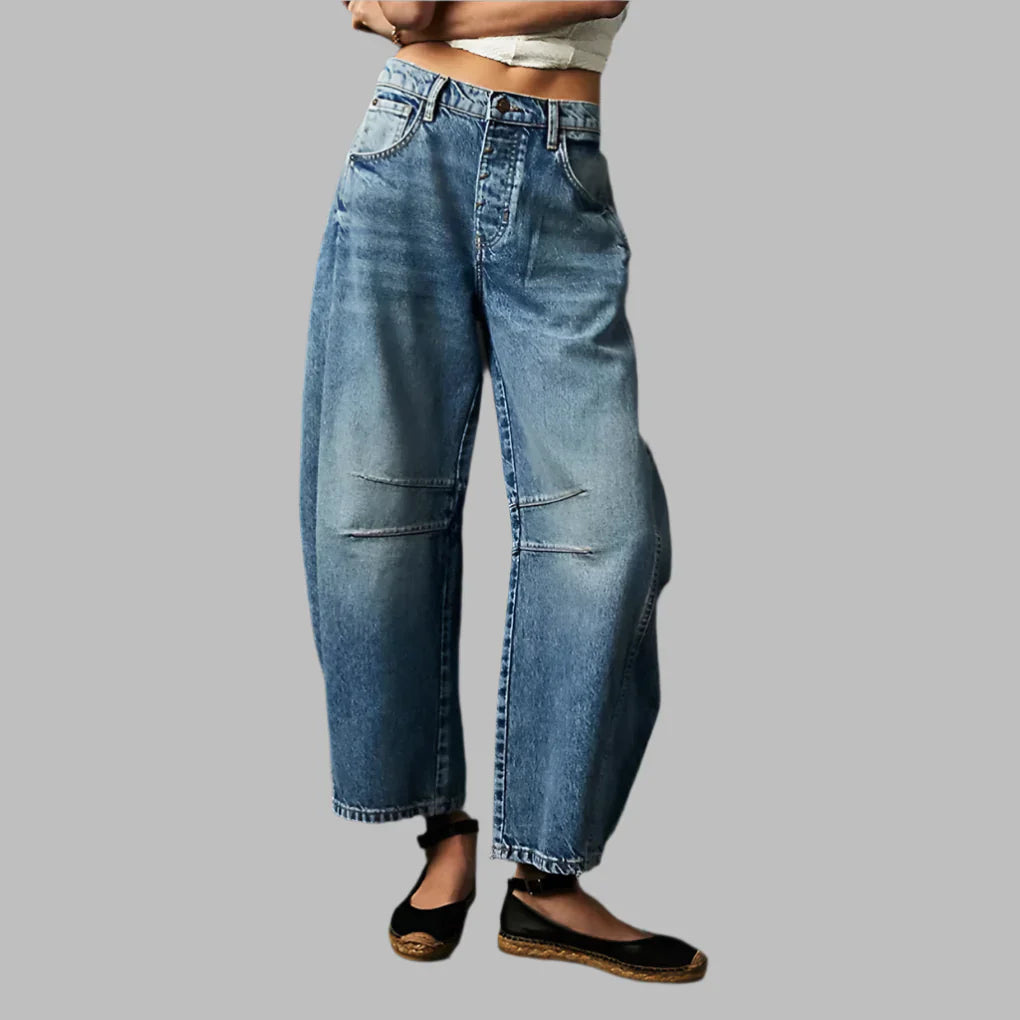 Kvinners brede ben jeans