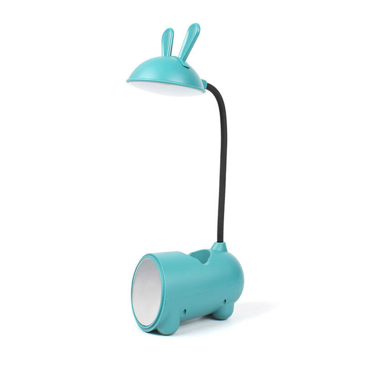 LED-skrivebordslampe med kaninmotiv og pennholder – berøringsstyring og USB-lading for jenter