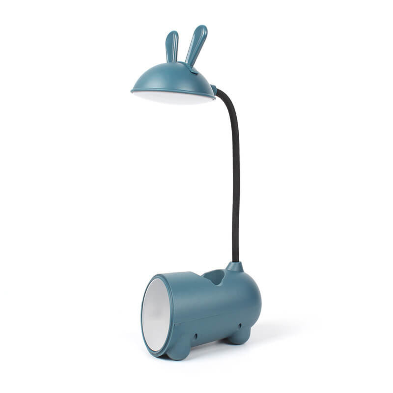 LED-skrivebordslampe med kaninmotiv og pennholder – berøringsstyring og USB-lading for jenter