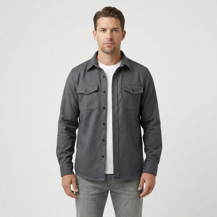 Overshirt med lange ermer og brystlommer - Pablo