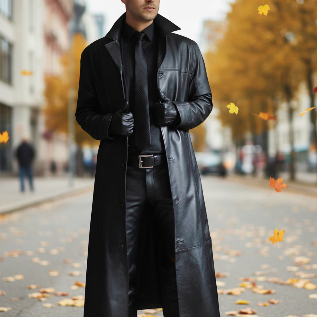 Lang Skinnjakke - Anton