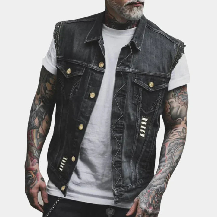 Retro Denim Manns Vest