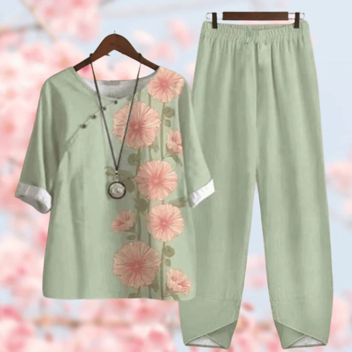 Vintage Blomster To-Dels Sett