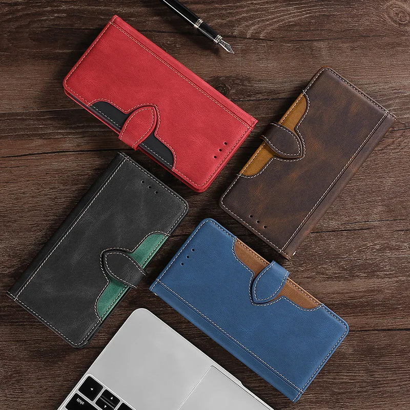 LuxurCase | Magnetisk Skinnetui for iPhone med Kortholder