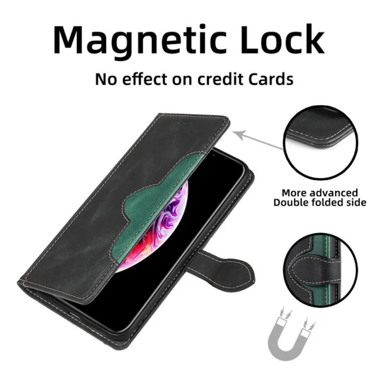 LuxurCase | Magnetisk Skinnetui for iPhone med Kortholder