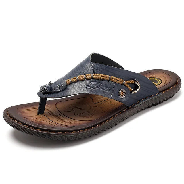 Levi Stilig Lær Flip-Flops for Menn