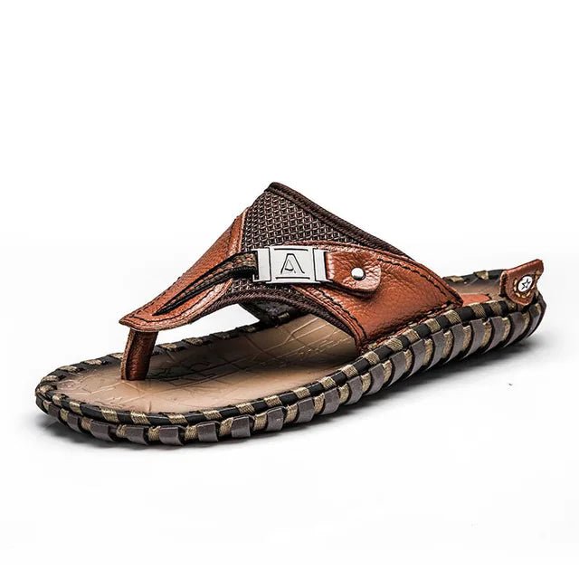 Levi Stilig Lær Flip-Flops for Menn