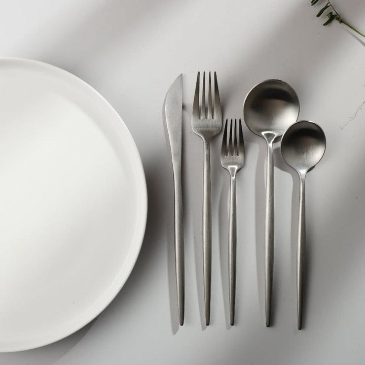 Luxe Bestikksett i Rustfritt Stål – Design i Gullfarge | 24 deler / 48 deler