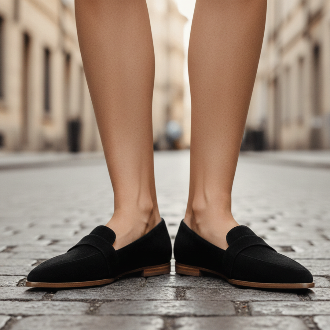 Loafers til dame med spiss tå – klassiske flate mokasiner