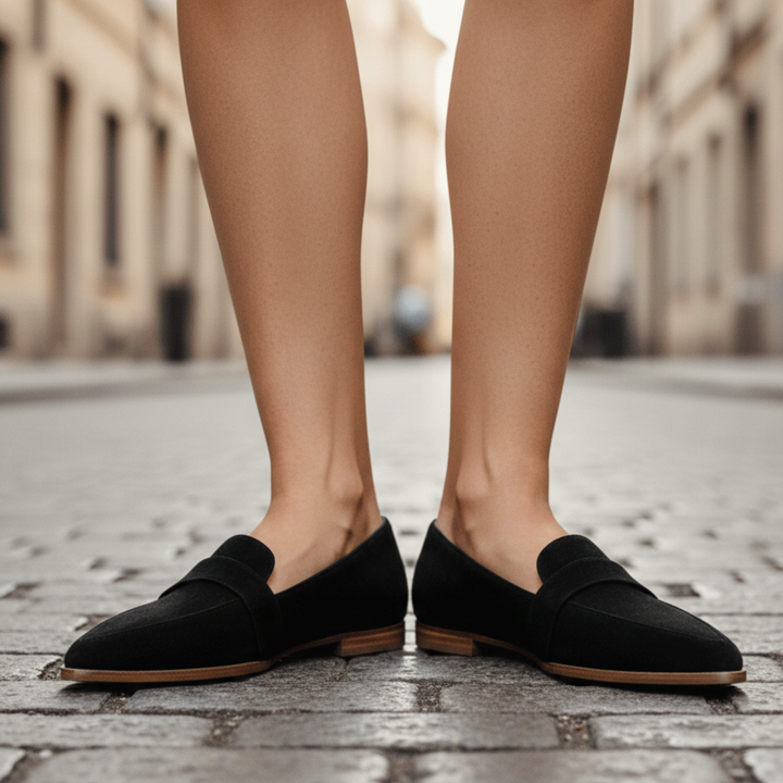 Loafers til dame med spiss tå – klassiske flate mokasiner