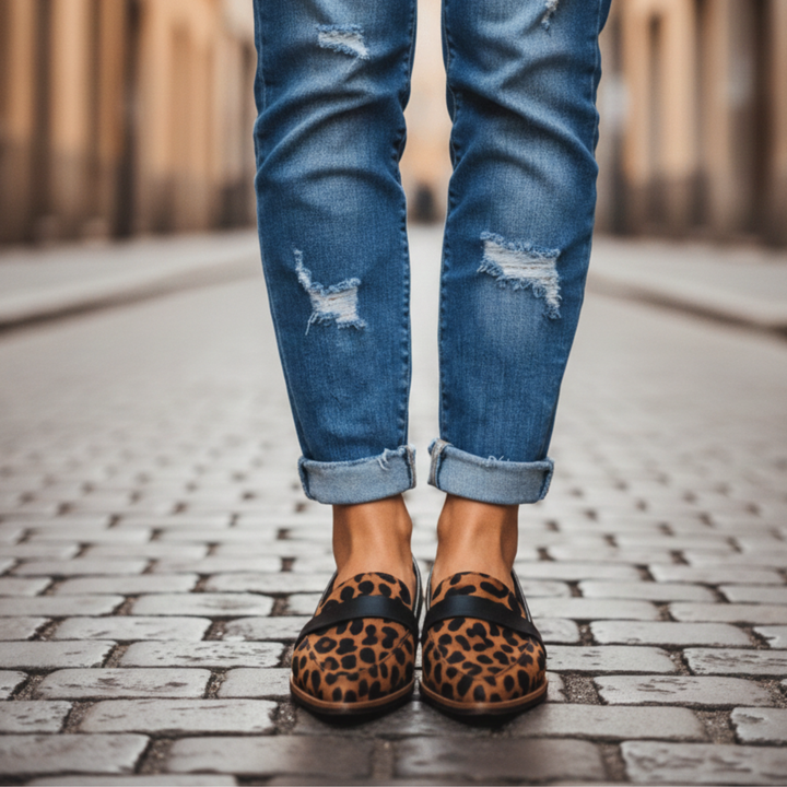 Loafers til dame med spiss tå – klassiske flate mokasiner