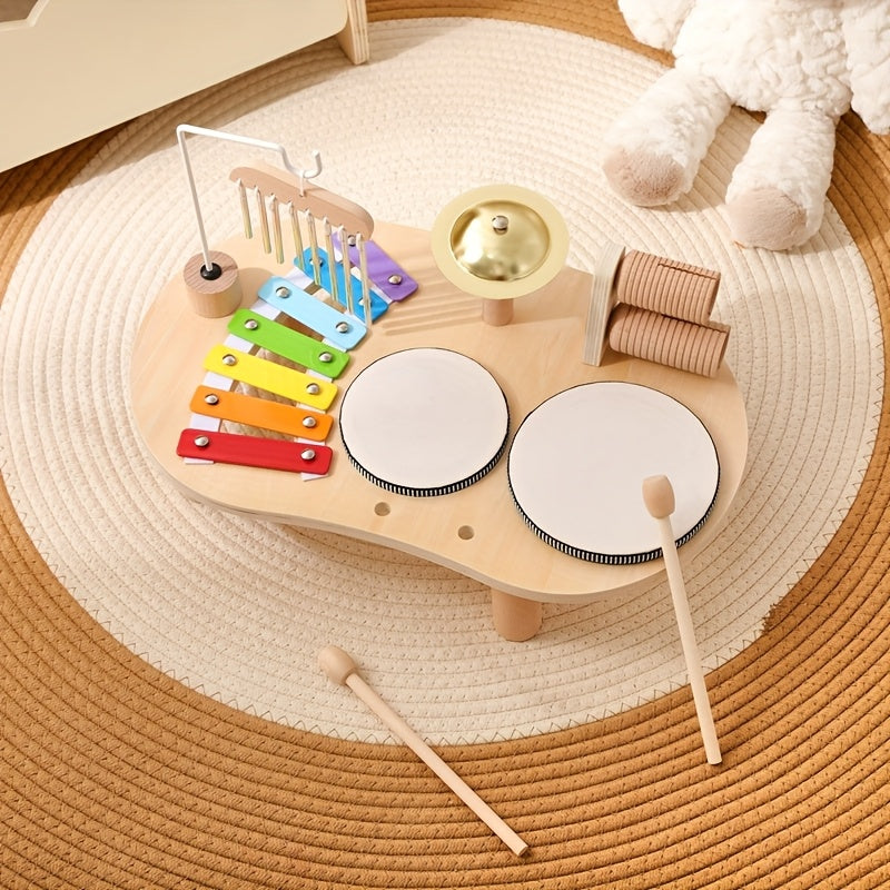 Montessori-musikkbord i tre – komplett musikkinstrumentsett for barn