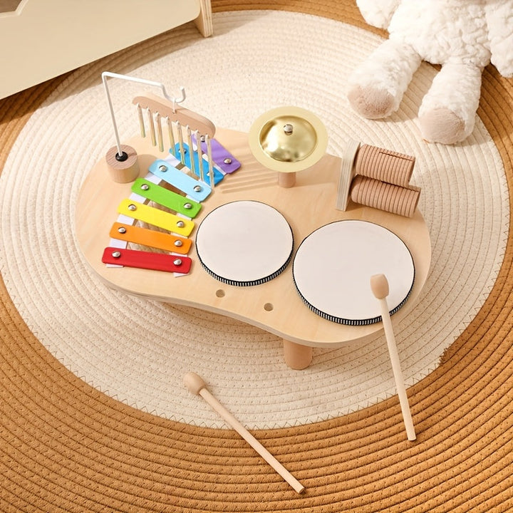 Montessori-musikkbord i tre – komplett musikkinstrumentsett for barn