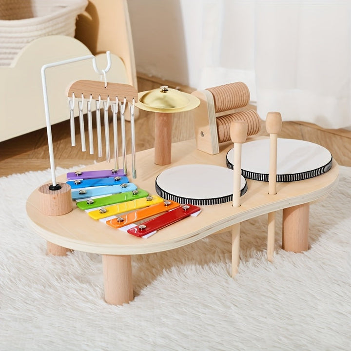 Montessori-musikkbord i tre – komplett musikkinstrumentsett for barn