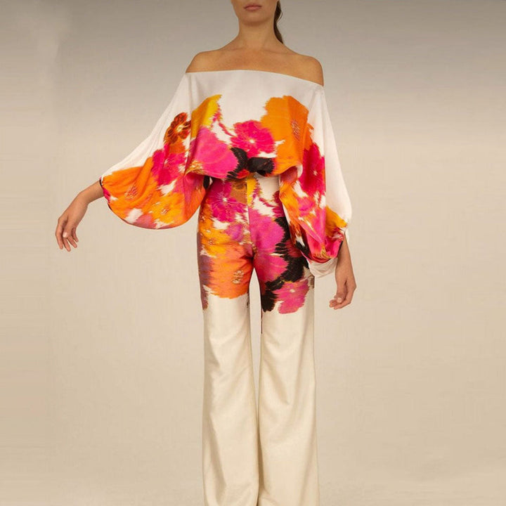 Off-Shoulder Stil Kvinners Satin 2 Dels Sett