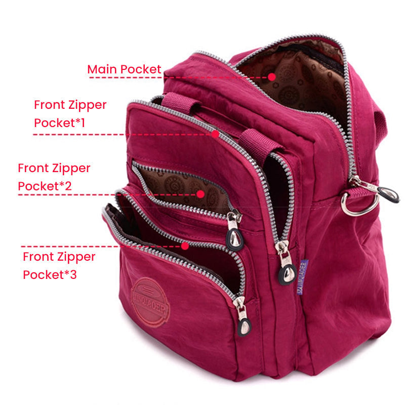 Vanntett Multifunksjonell Crossbody Veske Allsidig Eleganse for Hverdagsbruk